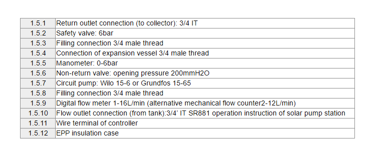 Station de travail solaire et stations de pompage SR881 EPP-p1.1.2