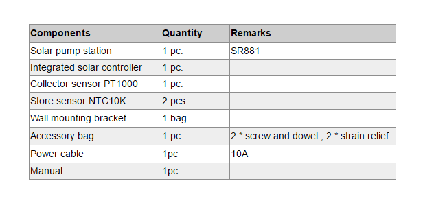 Station de travail solaire et stations de pompage SR881 EPP-p1.3