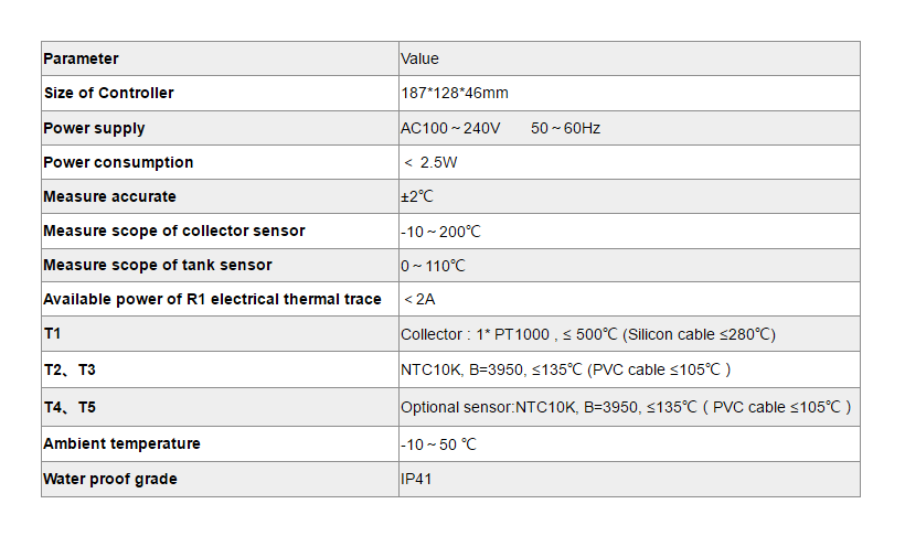 Contr&ocirc;leurs solaires SR288 pour chauffe-eau solaire sous pression divis&eacute;-p2.1