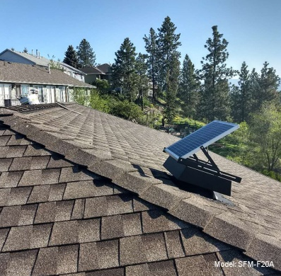 Application du ventilateur solaire du grenier